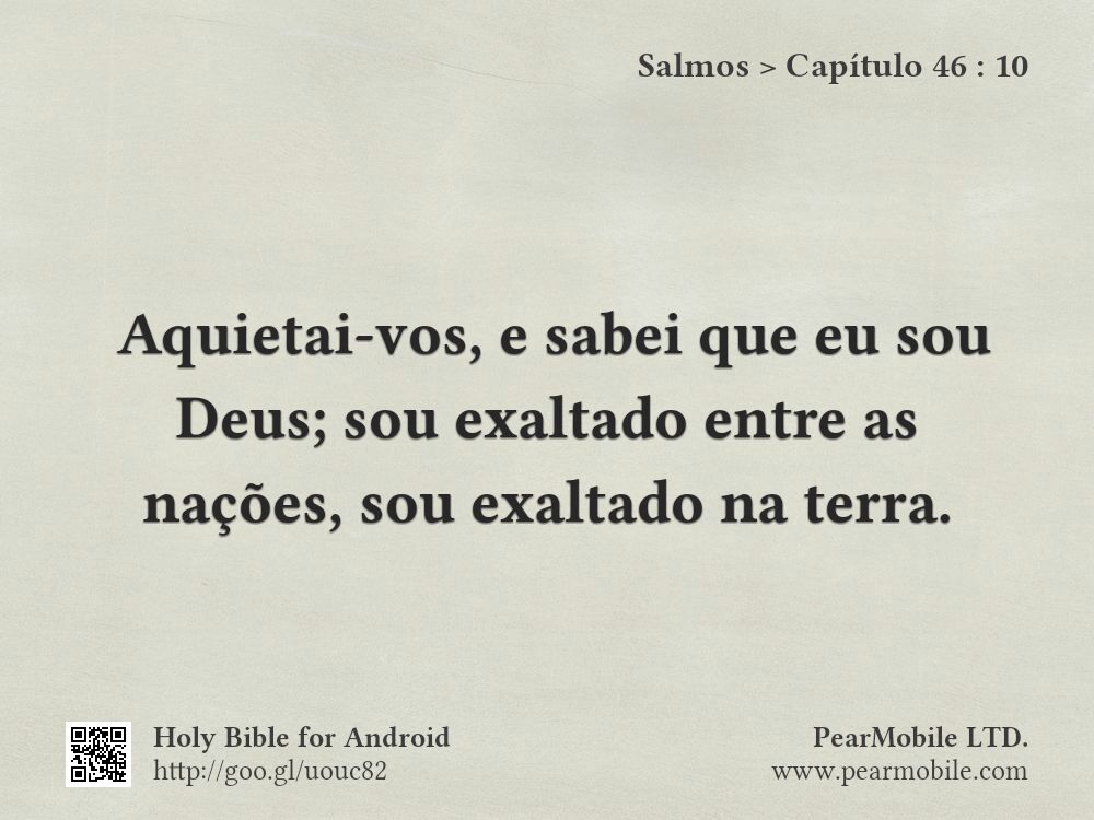 Salmos, Capítulo 46:10
